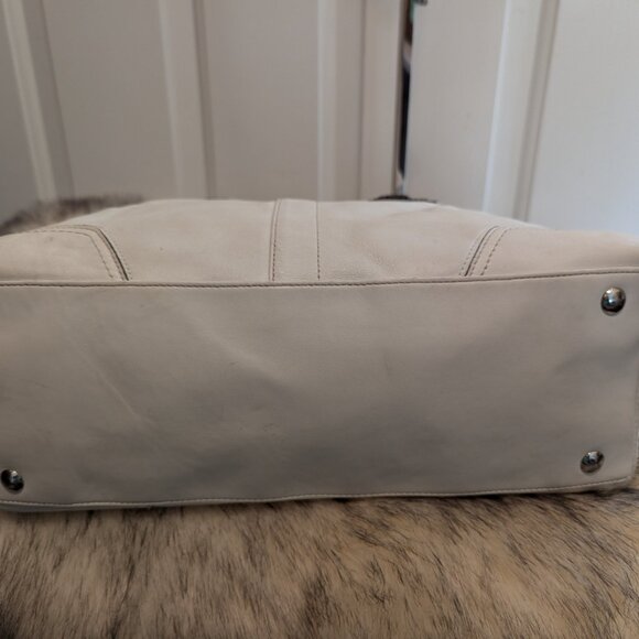 Coach Hampton -F13811 White Leather Satchel - Picture 10 of 15